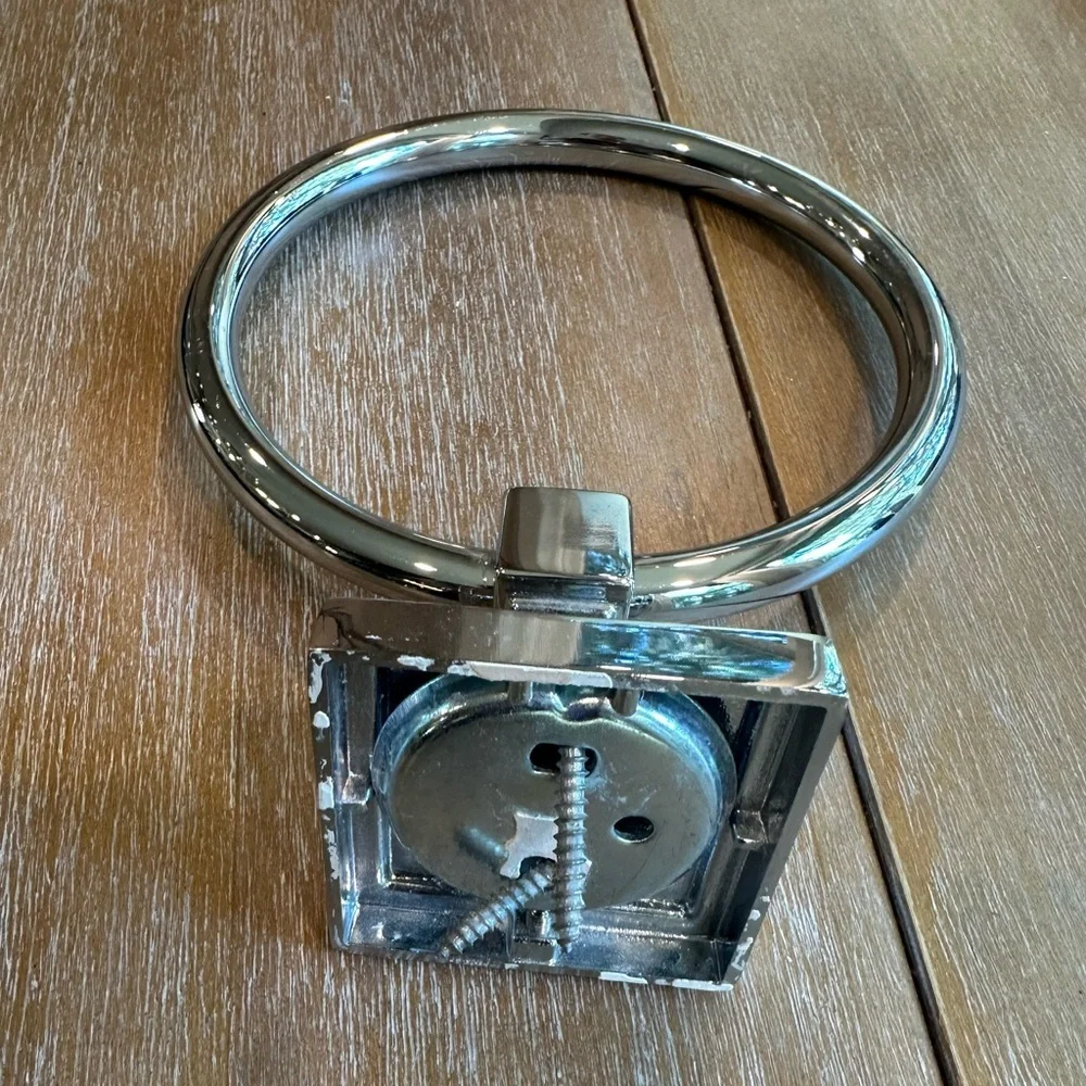 Pottery Barn Modern Chrome Towel Ring